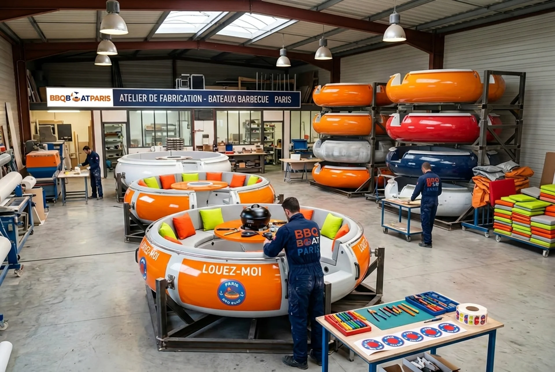 Production des bateaux BBQ Boat